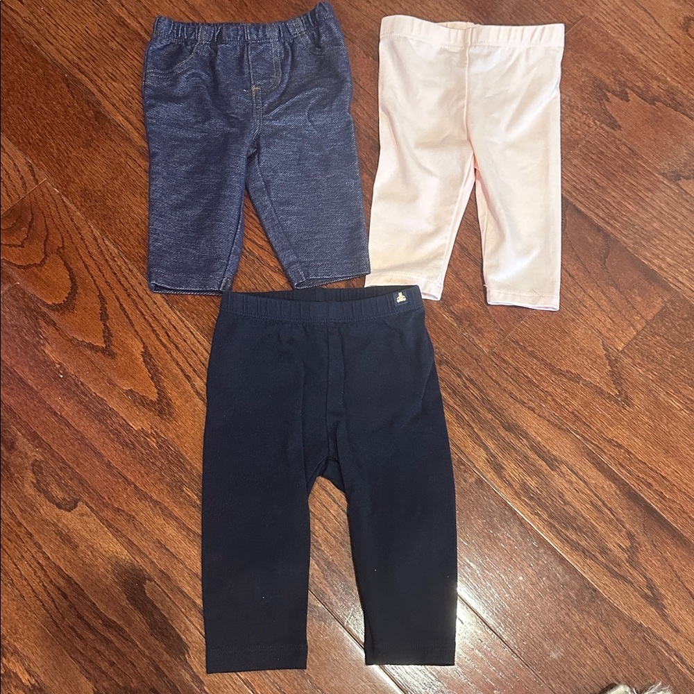 NWOT Carter's and Gap Baby Leggings Set - Blue, Pink, Navy